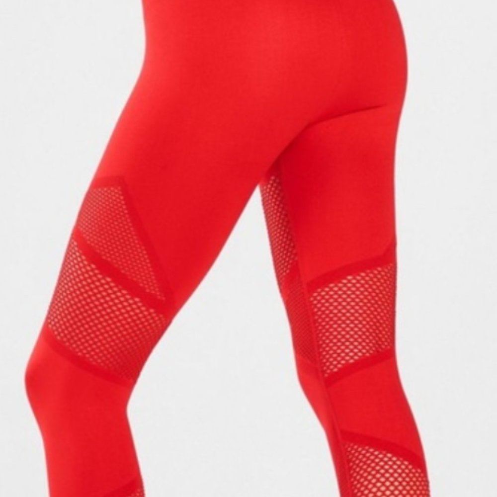 Fabletics Mosaic Seamless High-Waisted 7/8 Mesh Leggings